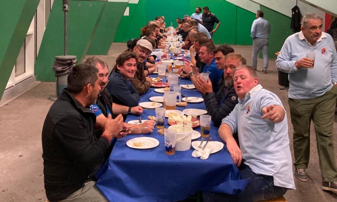 Repas avec les anciens du rugby club de Roche-La-Molière