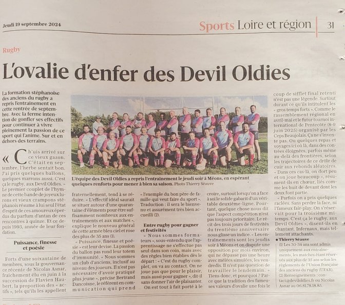 Les Devil Oldies dans le journal